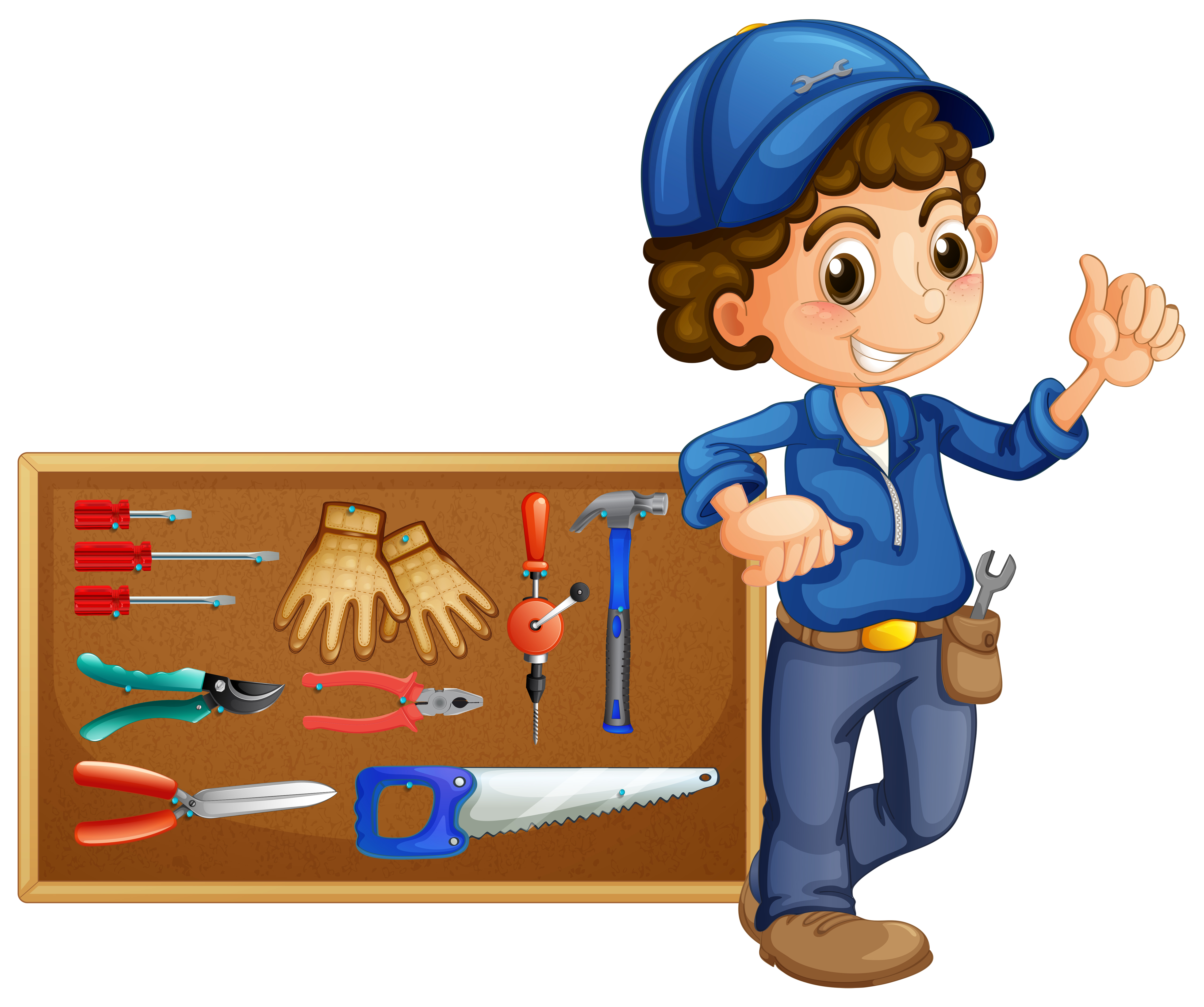 Mechanic with many tools - Download Free Vectors, Clipart ...