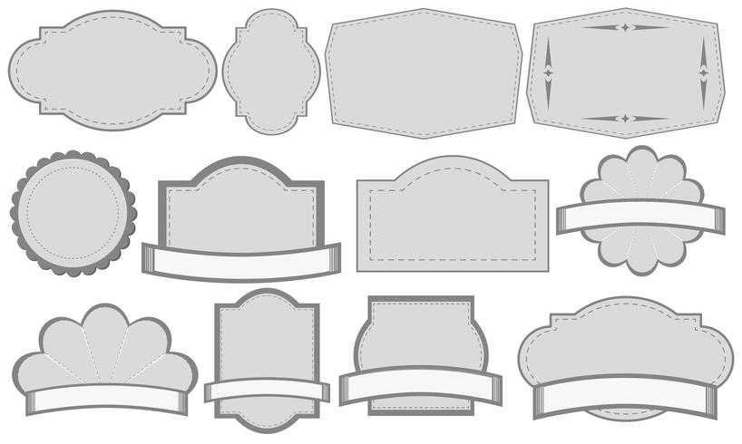 Etiquetas grises vector