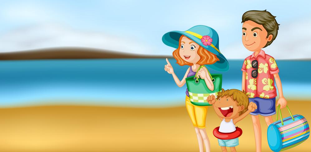 A family in vacation vector