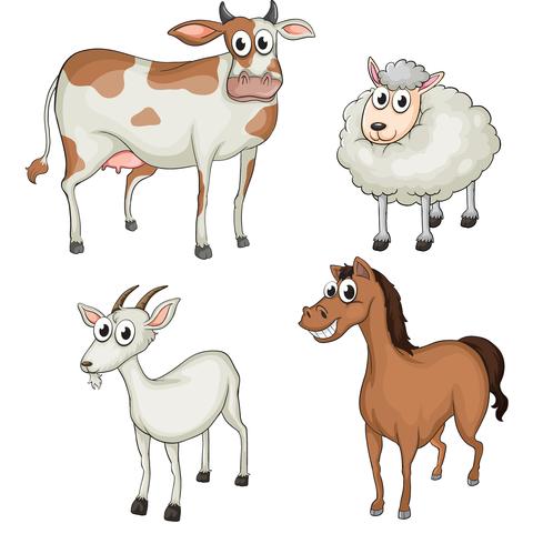 Animales de granja vector