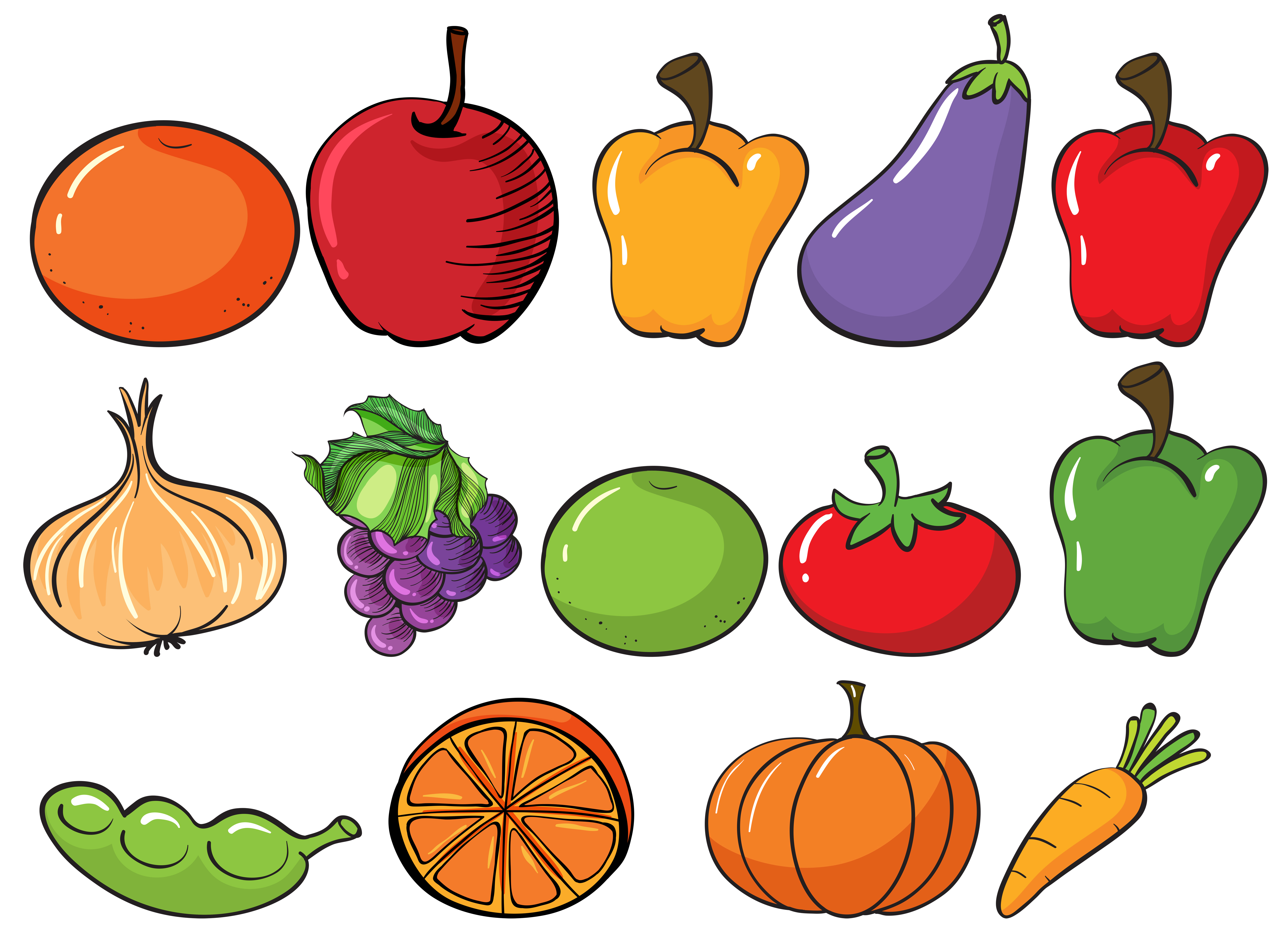 Decoracion con frutas y verduras