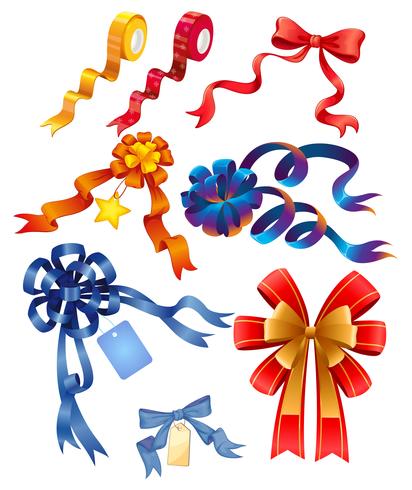 Different designs of ribbons vector