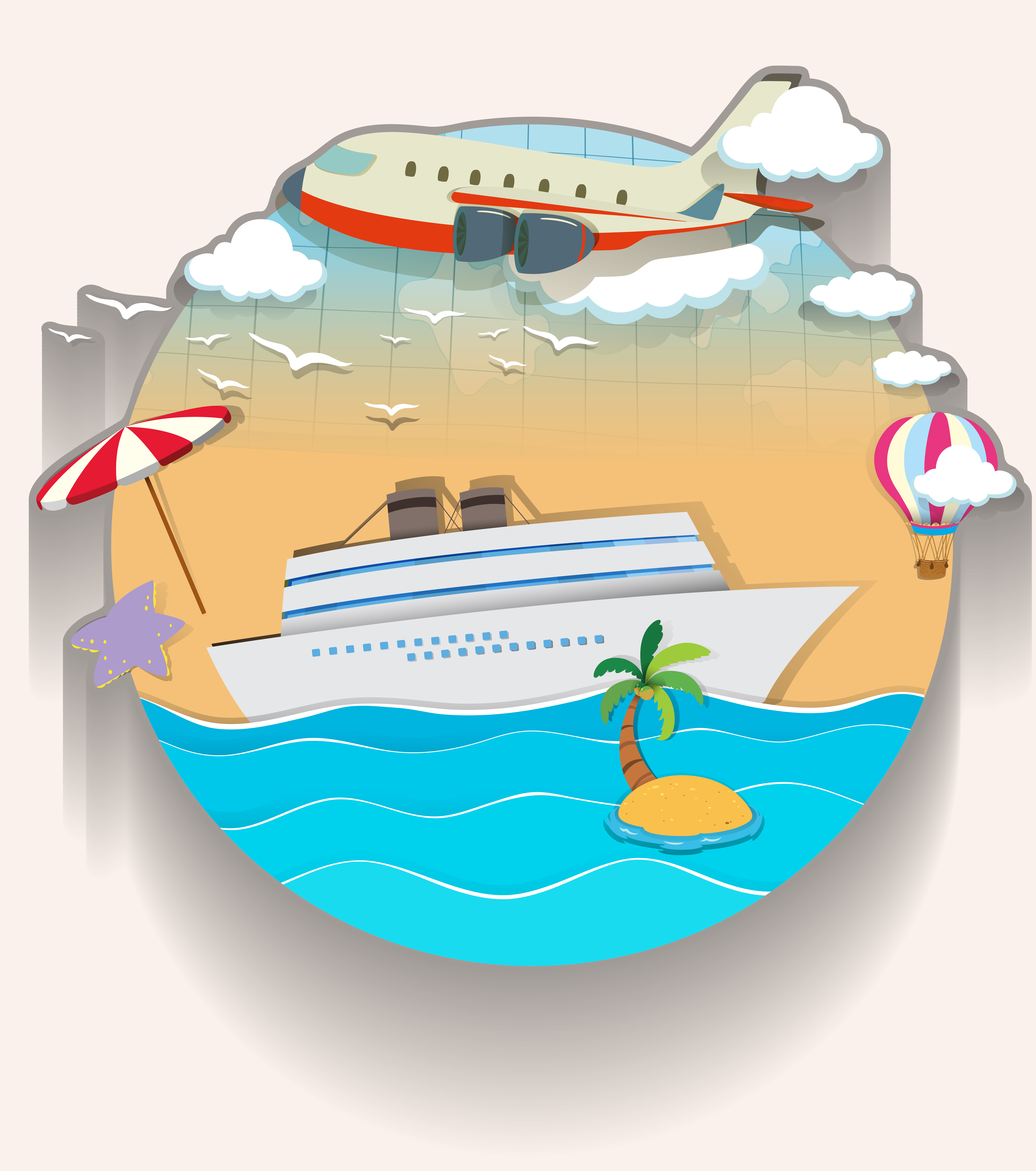 travel theme clipart