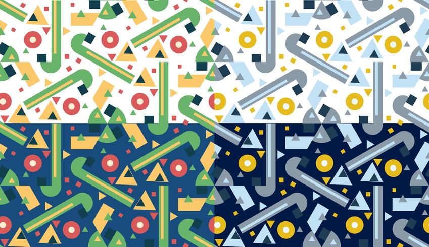 Retro different  seamless patterns tiling.  vector
