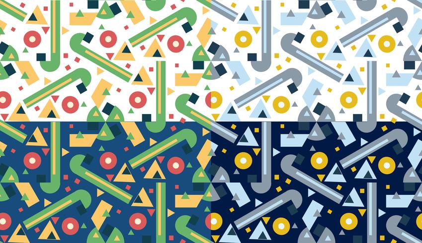 Retro diferentes patrones sin fisuras de mosaico. vector