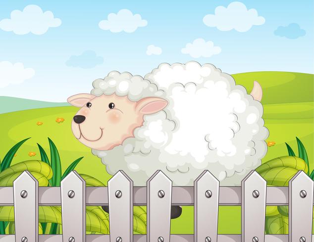 A smiling sheep vector