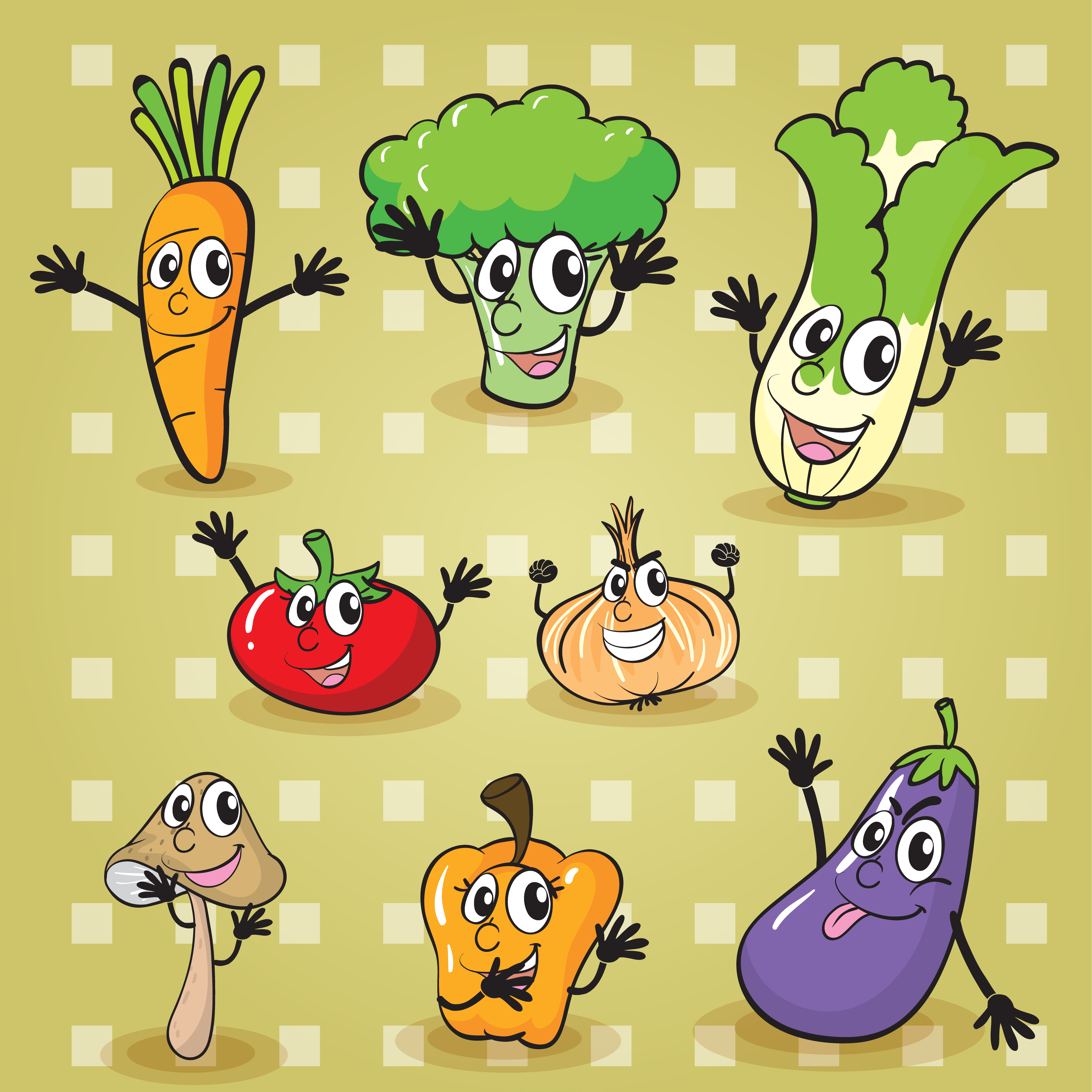 Cartoon Vegetables Free Vector Art (1,303 Free Downloads)