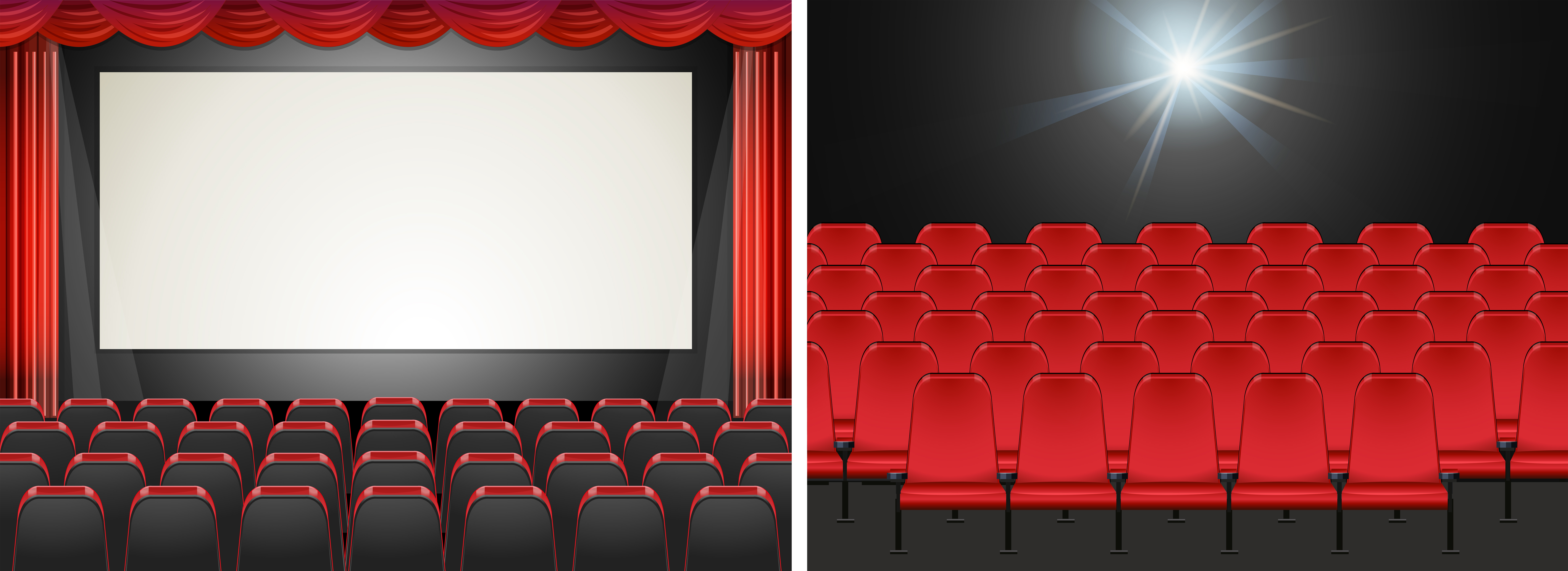 Movie screen in the cinema Download Free Vectors, Clipart Graphics