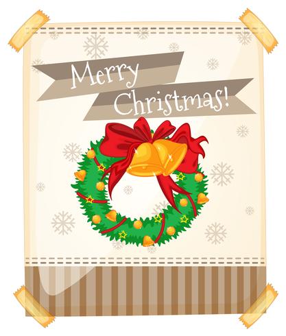 Merry Christmas sign with ornaments vector