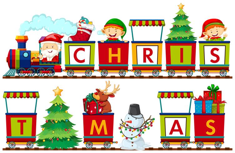 A set of Christmas elements vector