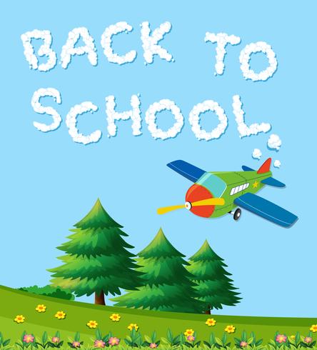 Back to school nature template vector