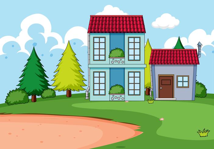 Home building in nature vector