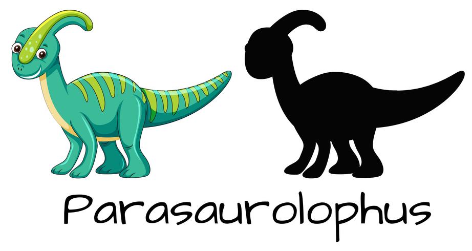 Conjunto de diseño parasaurolophus. vector