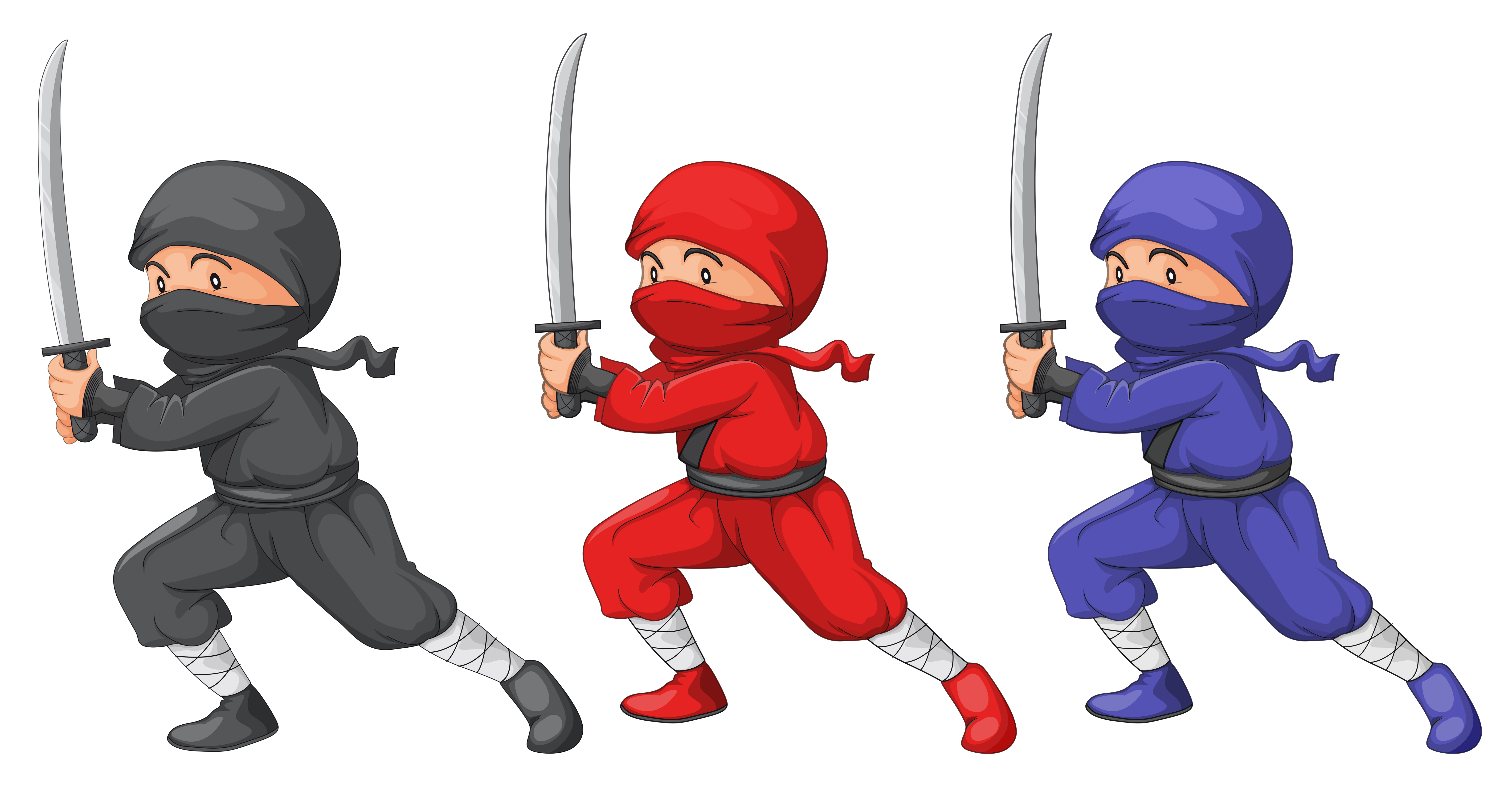 Download Three ninjas - Download Free Vectors, Clipart Graphics & Vector Art