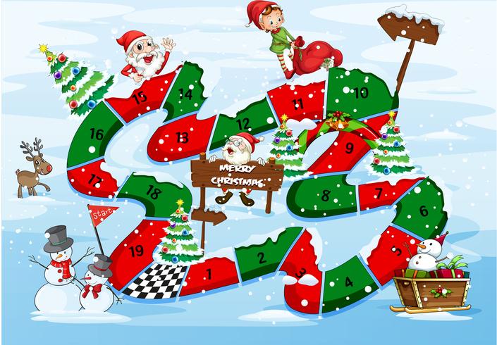 A christmas boardgame vector