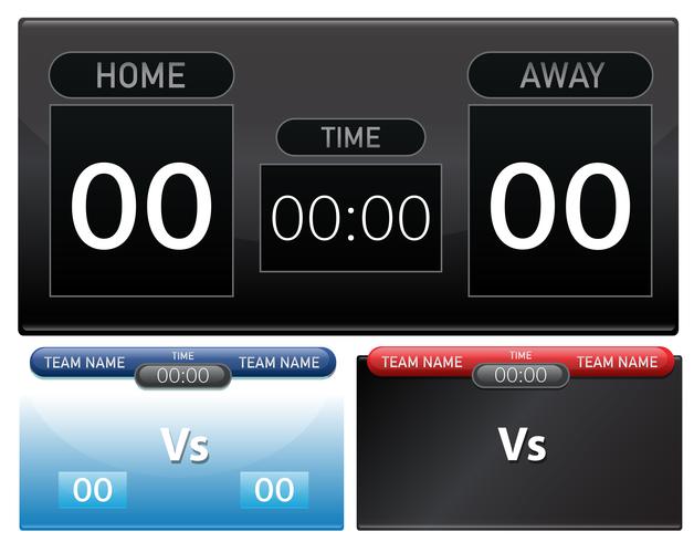 A set of scoreboard template 419240 Vector Art at Vecteezy