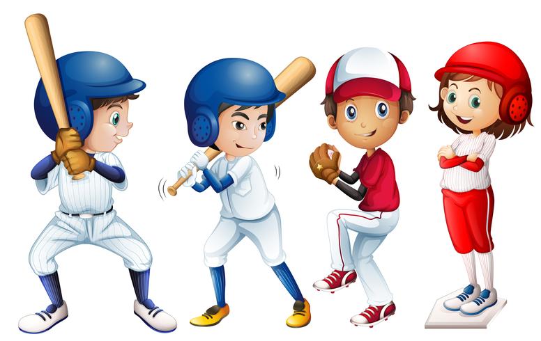 Equipo de beisbol vector