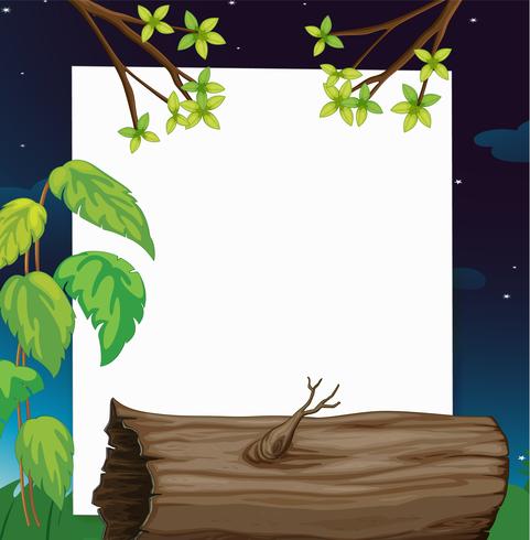 Log at night vector
