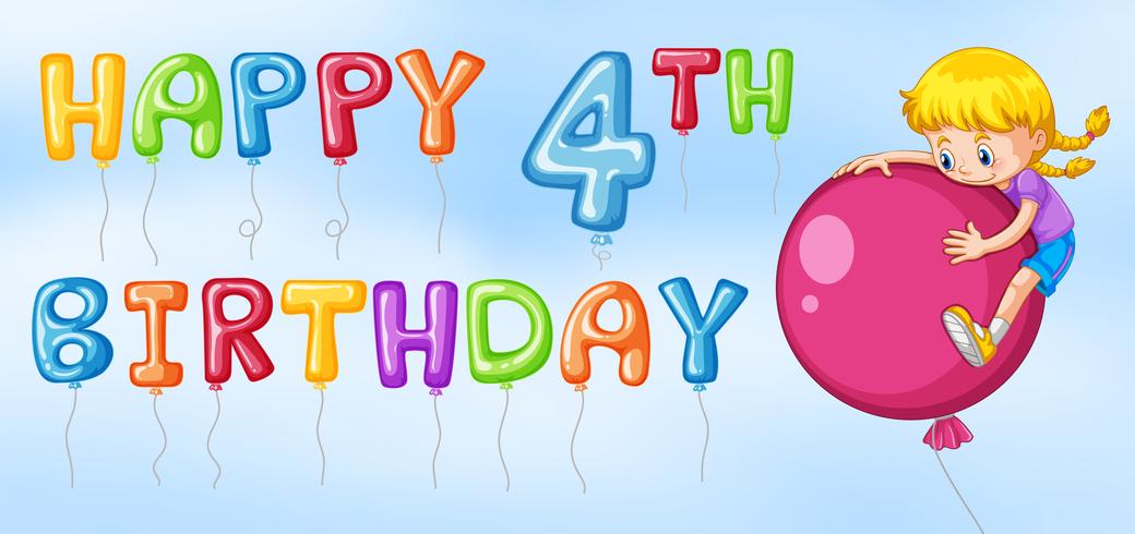happy-4th-birthday-card-template-419472-vector-art-at-vecteezy