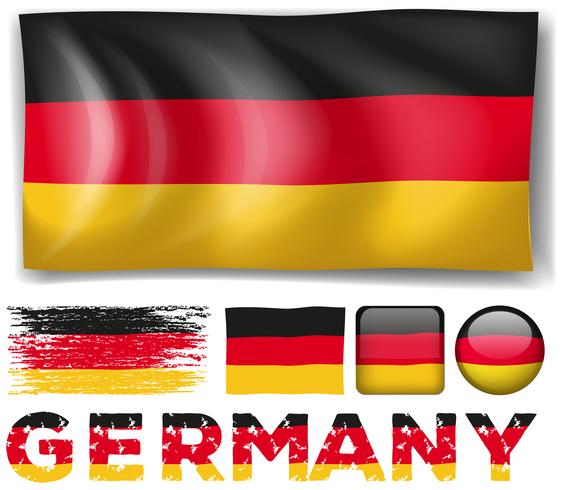 Germany flag in different designs vector