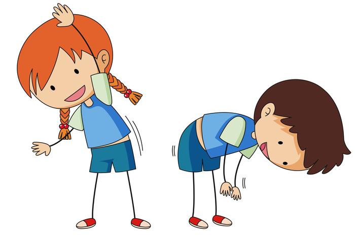 Niño y niña, extensión vector