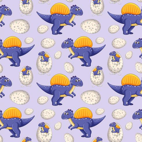 A dinosaur seamless pattern vector