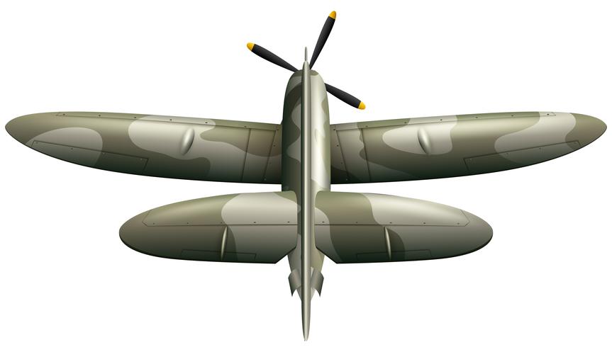 Military airplane on white background vector