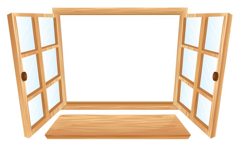 Ventana abierta vector