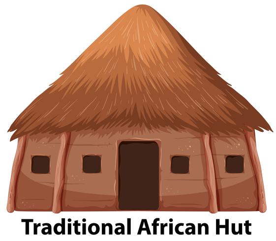 Una choza tradicional africana. vector