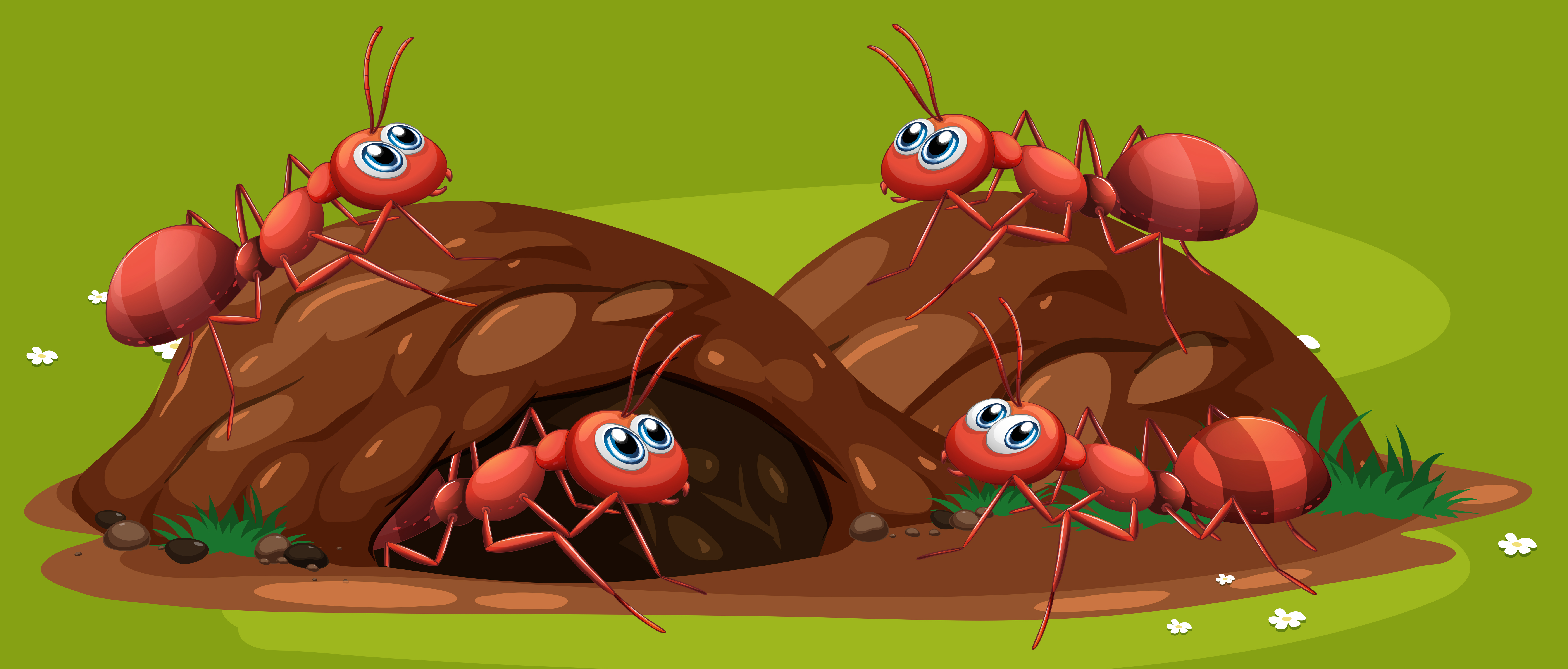 A Group of Working Ants 419739 Vector Art at Vecteezy
