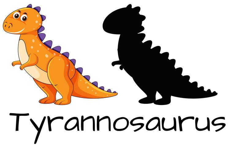 Diseño de dinosaurio tiranosaurio. vector