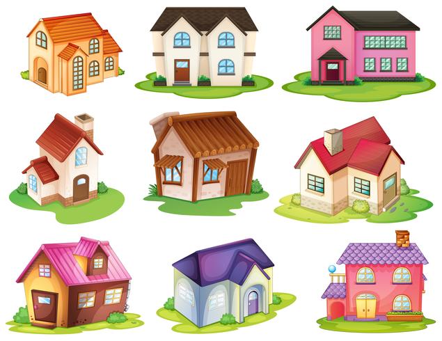 Different houses vector