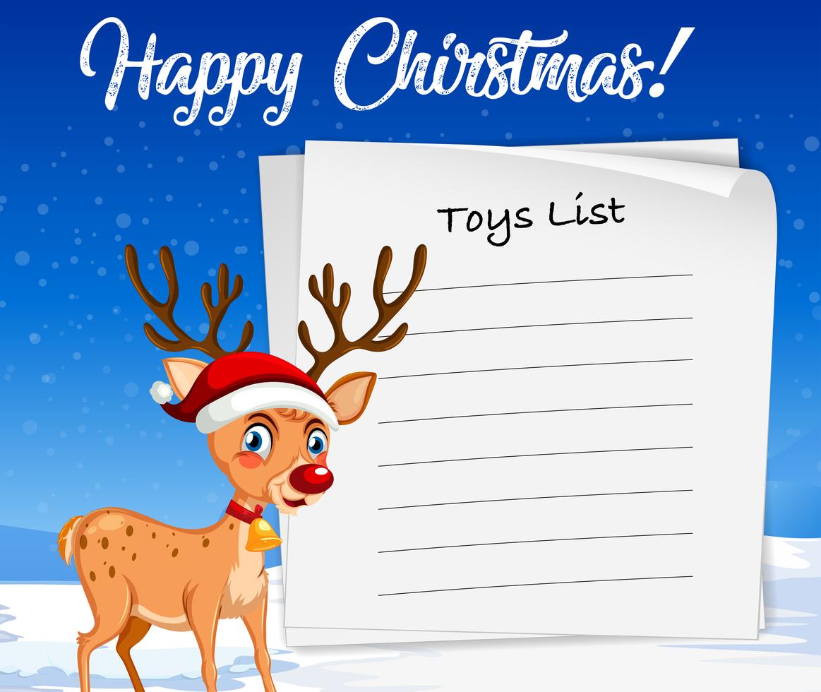 Toys list for christmas template 419825 Vector Art at Vecteezy