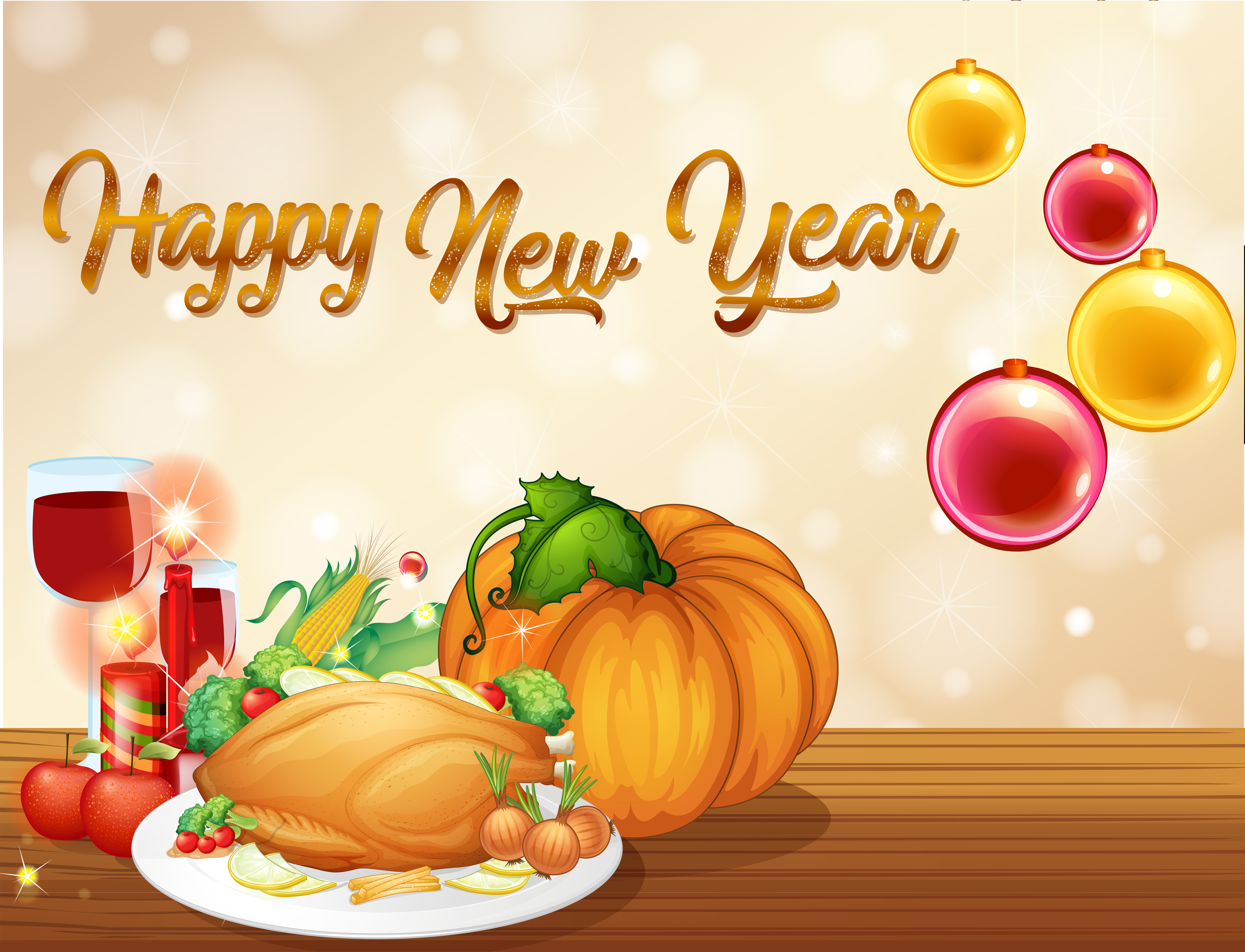 Happy new year card template 419869 Vector Art at Vecteezy