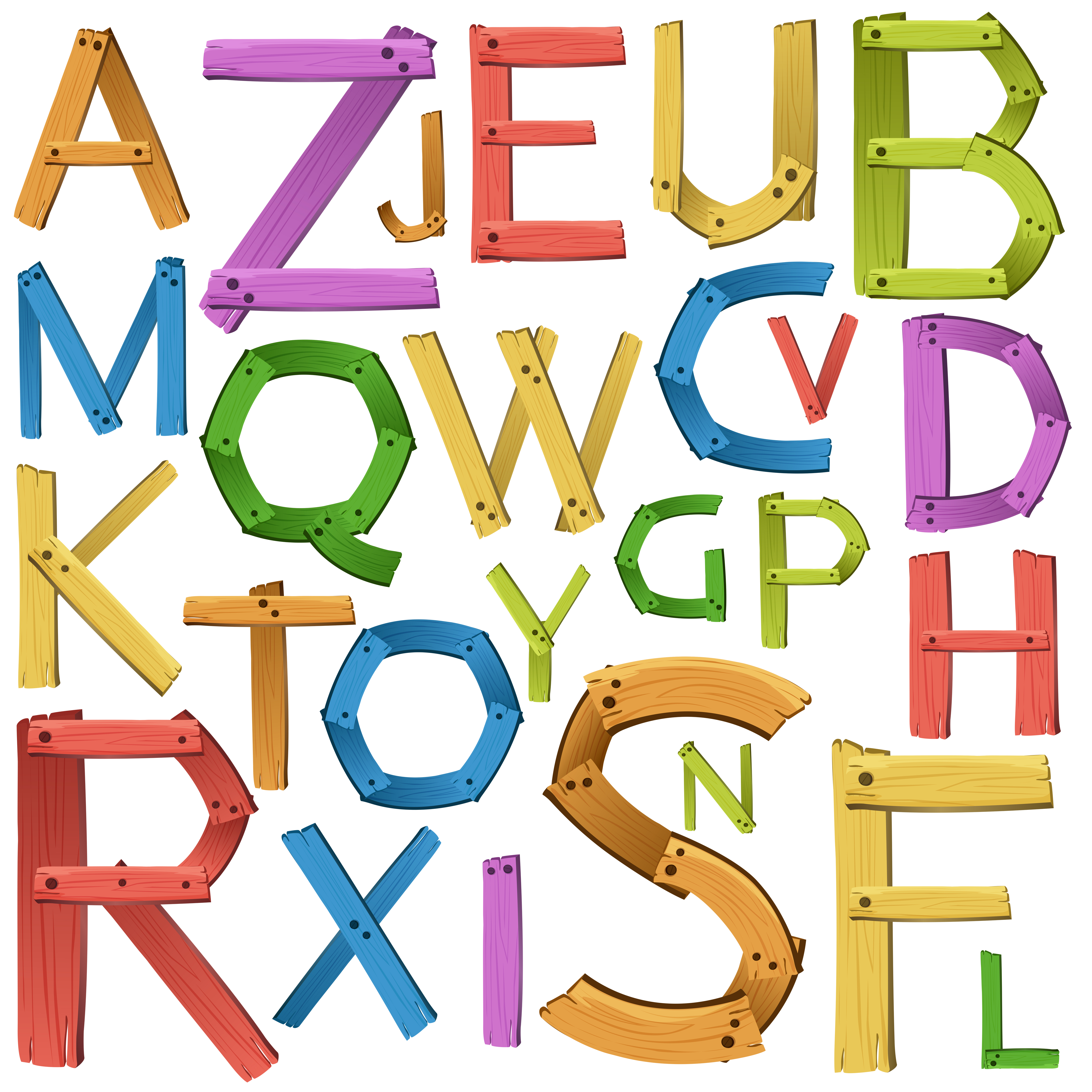 Font design of english alphabet - Download Free Vector Art ...