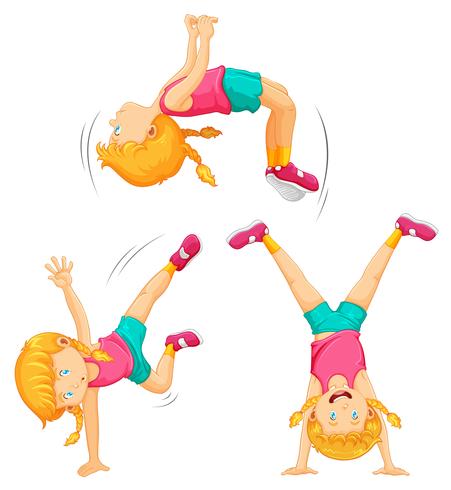 An Energetic Girl Work Out vector