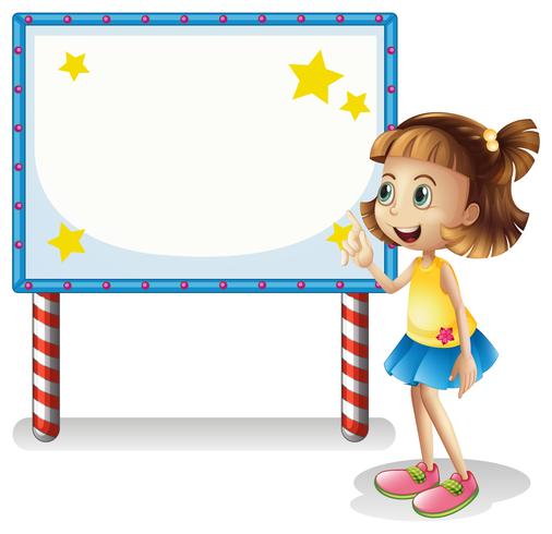 A child near the empty board with series lights