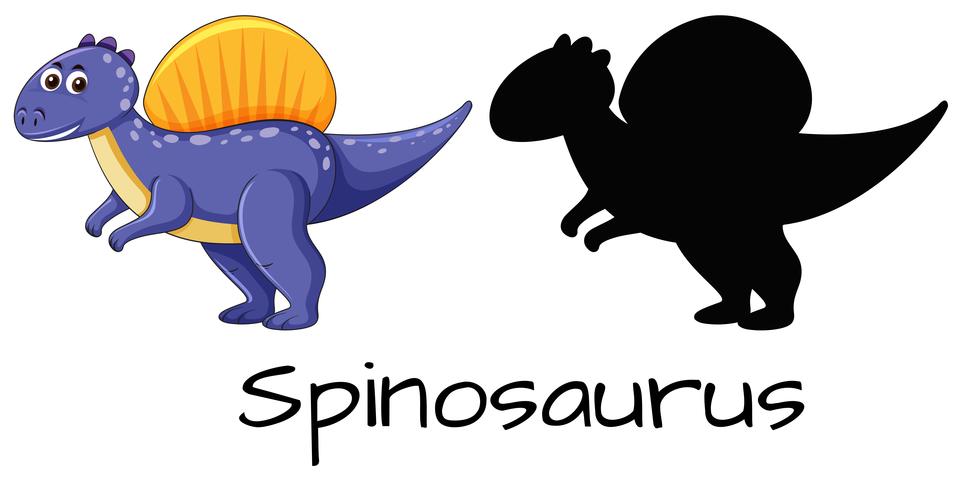 Set of spinosaurus design vector