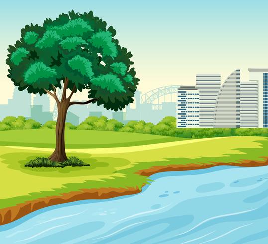 A park in city scene 420035 Vector Art at Vecteezy