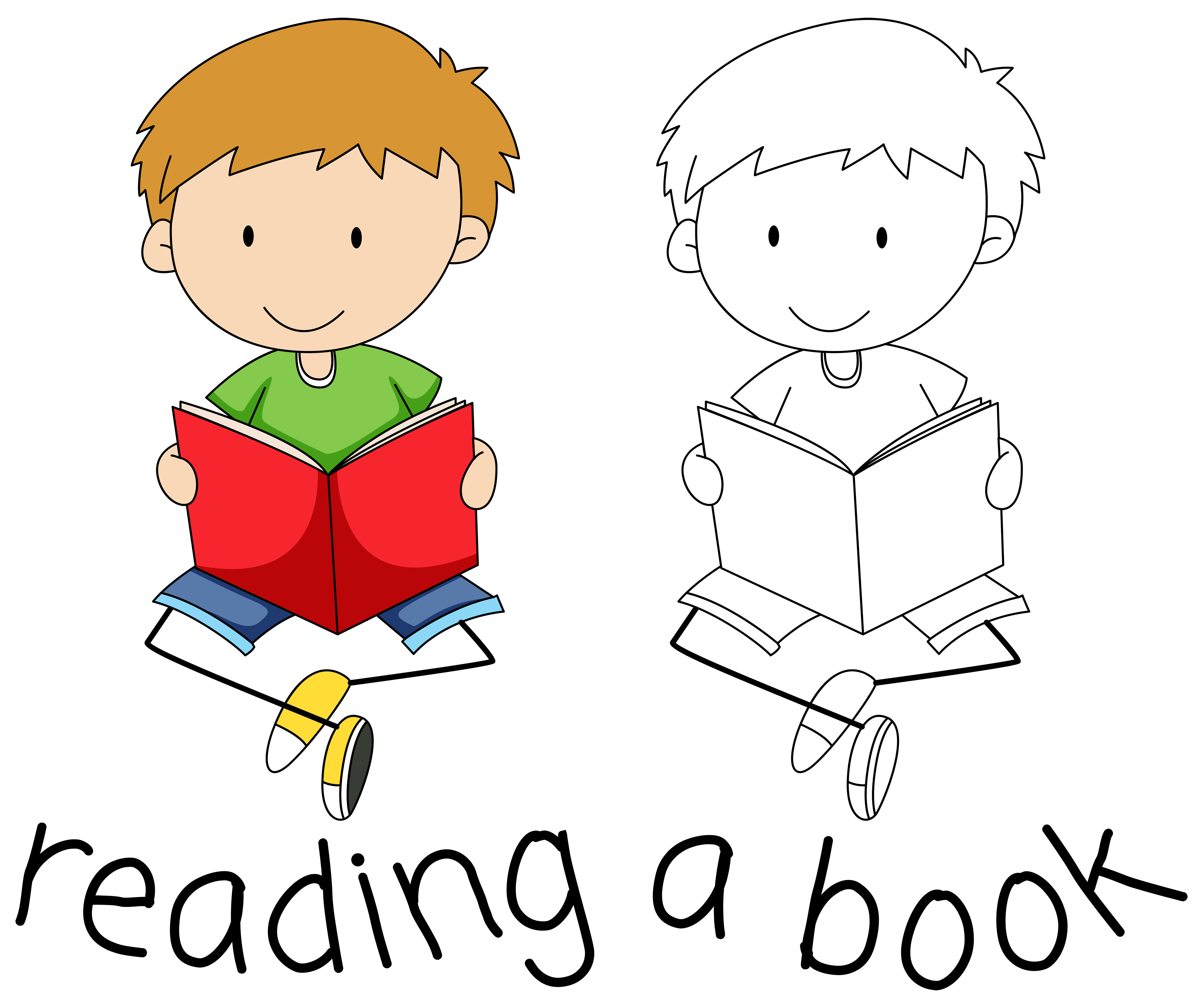 创意书房读书的2个孩子设计图__儿童幼儿_人物图库_设计图库_昵图网nipic.com