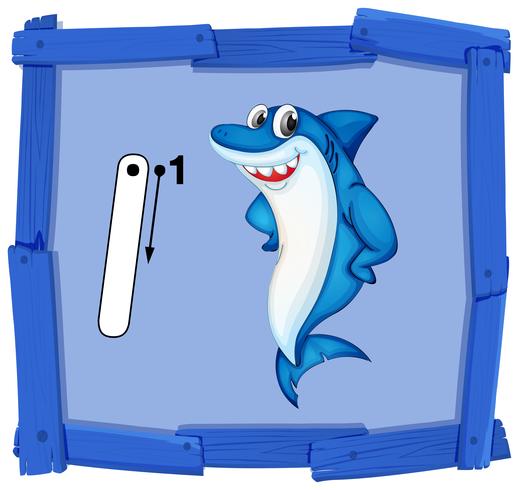 Number one on wooden banner vector