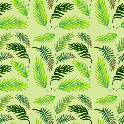 Green leaf seamless pattern vector