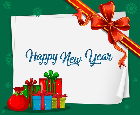 Happy new year card vector