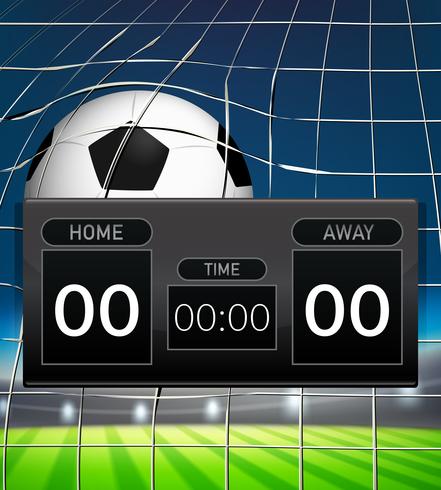 A football scoreboard template vector