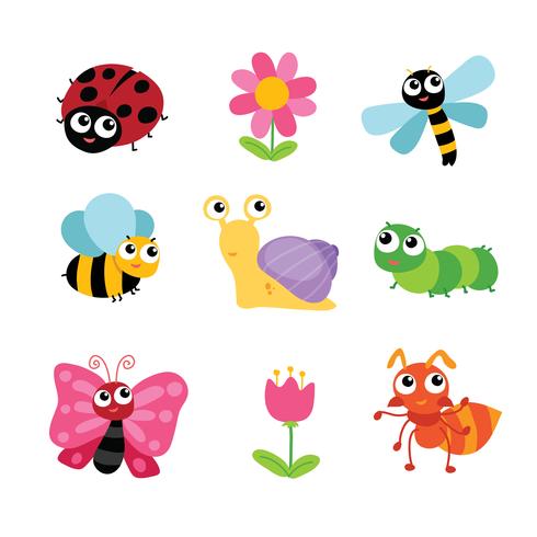 animals character design, insect vector design