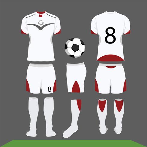 Kit de fútbol de diseño vectorial, plantilla de camiseta. vector