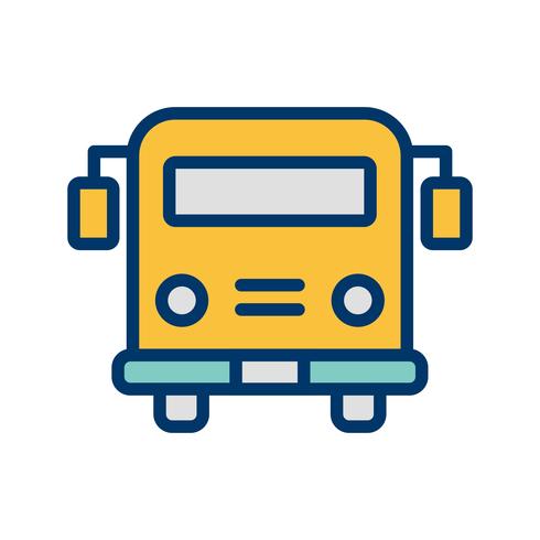 Vector de icono de autobús escolar