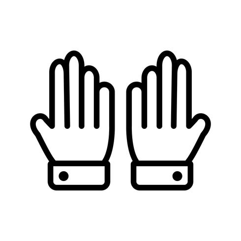 Icono de guantes ilustración vectorial vector