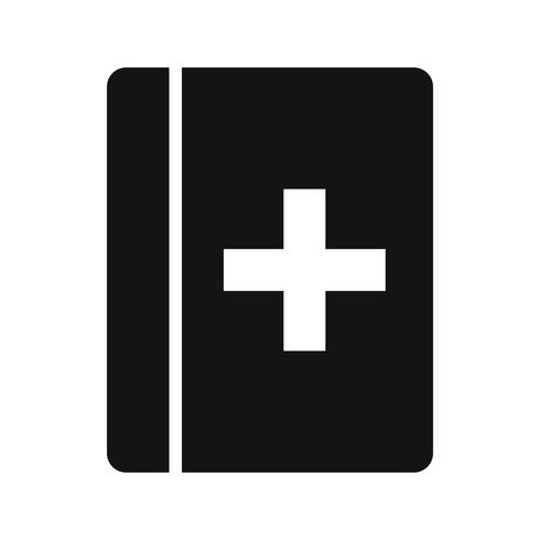 Vector icono de libro médico