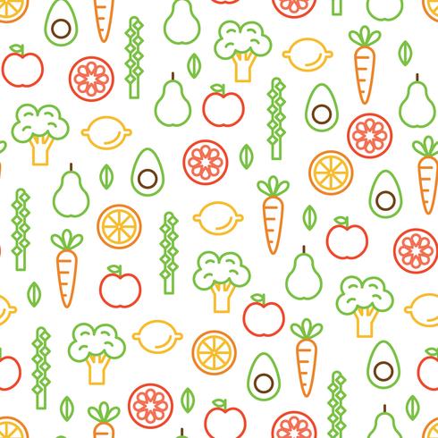 Colorful Food Pattern vector